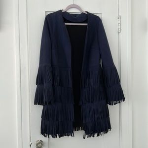 Vintage navy fringe jacket